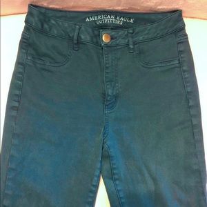 Teal Sky High American Eagle Jeggings